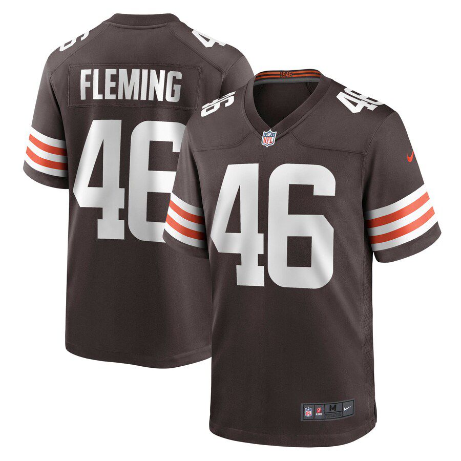 Men Cleveland Browns #46 Don Fleming Nike Brown Retired Player NFL Jersey->cleveland browns->NFL Jersey